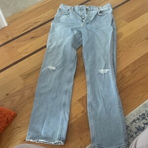 Agolde Light Blue Straight Leg Jeans